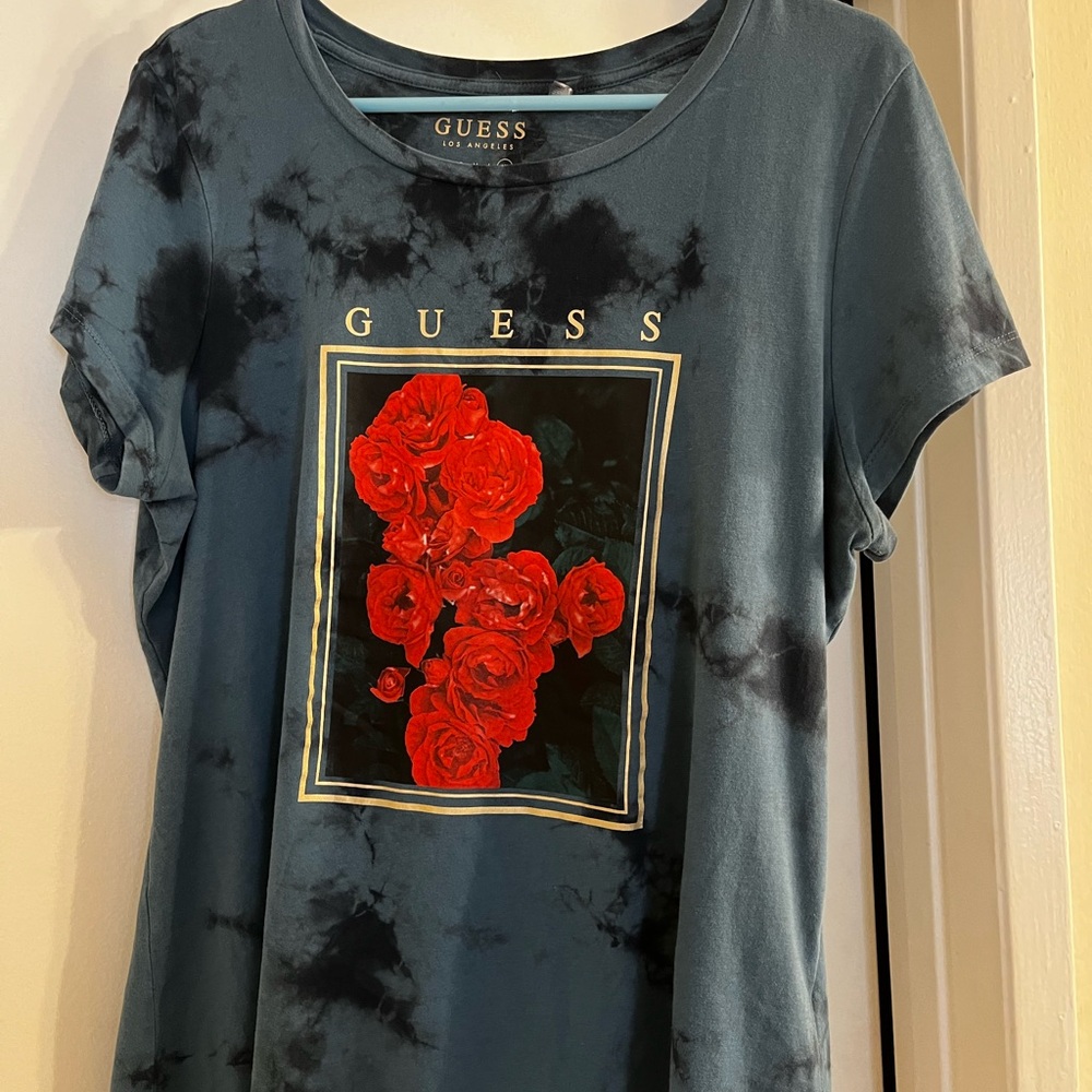 GUESS Women's Blue Graphic Tee